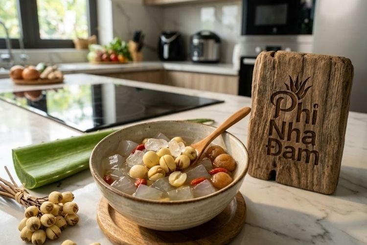 Chè Nha Đam Hạt Sen Đường Phèn giúp An Thần