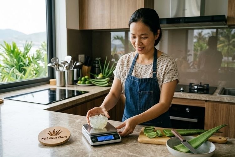 Thạch nha đam tươi đã được sơ chế sạch mủ vàng