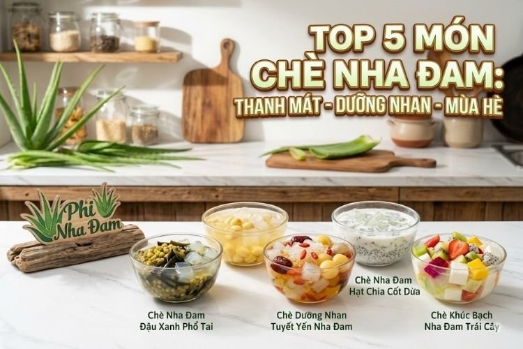 Top 5 Món Chè Nha Đam Thanh Mát, Dưỡng Nhan Đỉnh Cao Mùa Hè