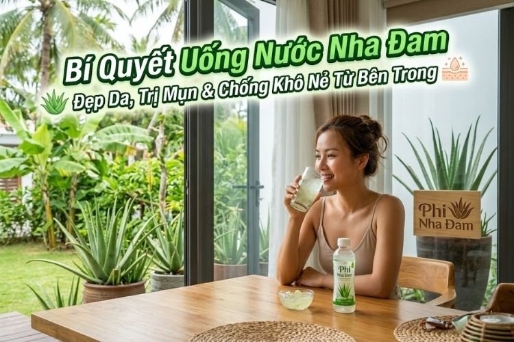 Bí Quyết Uống Nước Nha Đam Đẹp Da, Trị Mụn & Chống Khô Nẻ Từ Bên Trong