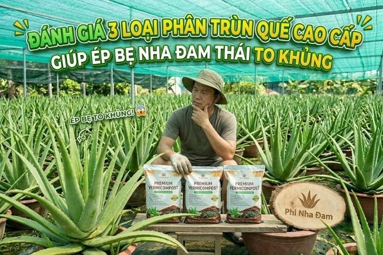 Đánh Giá 3 Loại Phân Trùn Quế Cao Cấp Giúp Ép Bẹ Nha Đam Thái To Khủng