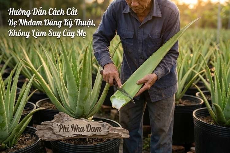 Hướng Dẫn Cách Cắt Bẹ Nha Đam Đúng Kỹ Thuật, Không Làm Suy Cây Mẹ