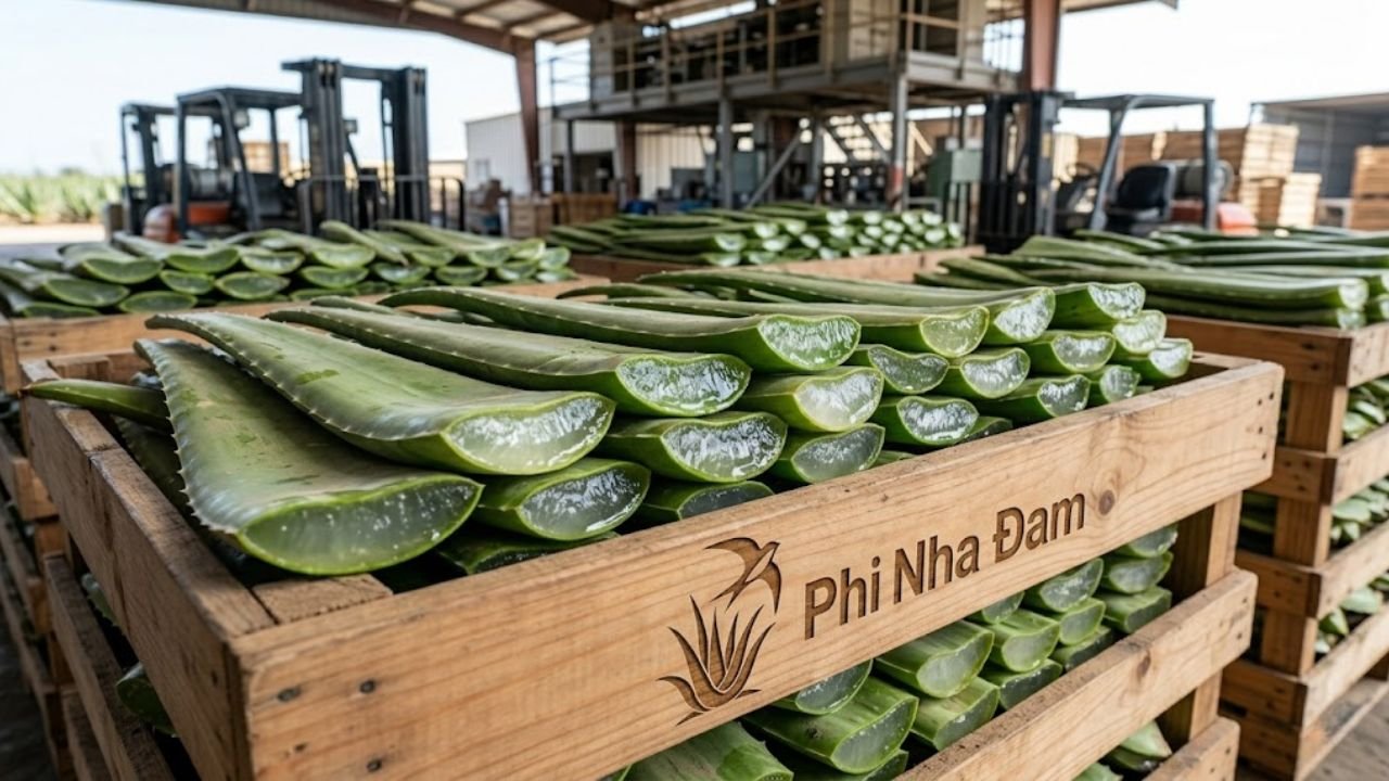 Lá nha đam nguyên liệu