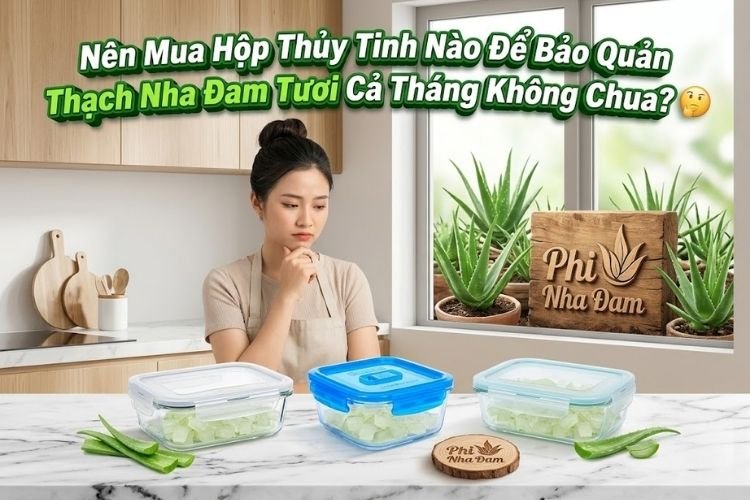 Nên Mua Hộp Thủy Tinh Nào Để Bảo Quản Thạch Nha Đam Tươi Cả Tháng Không Chua
