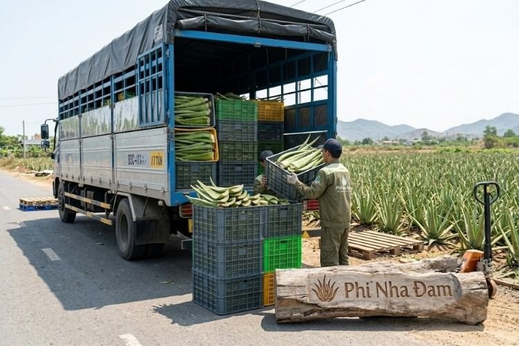 Quy Trình Đóng Gói Và Vận Chuyển Nha Đam Nguyên Liệu Đi Xa (Chuẩn B2B)