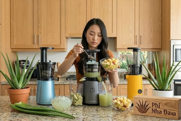 Review máy ép chậm ép nha đam và hoa quả tốt nhất