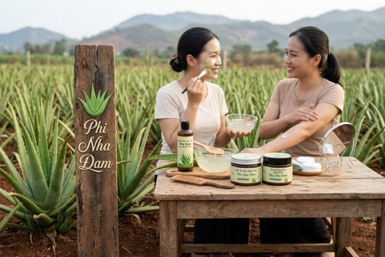 Ứng dụng nha đam làm đẹp, kem dưỡng da và mặt nạ nha đam tươi
